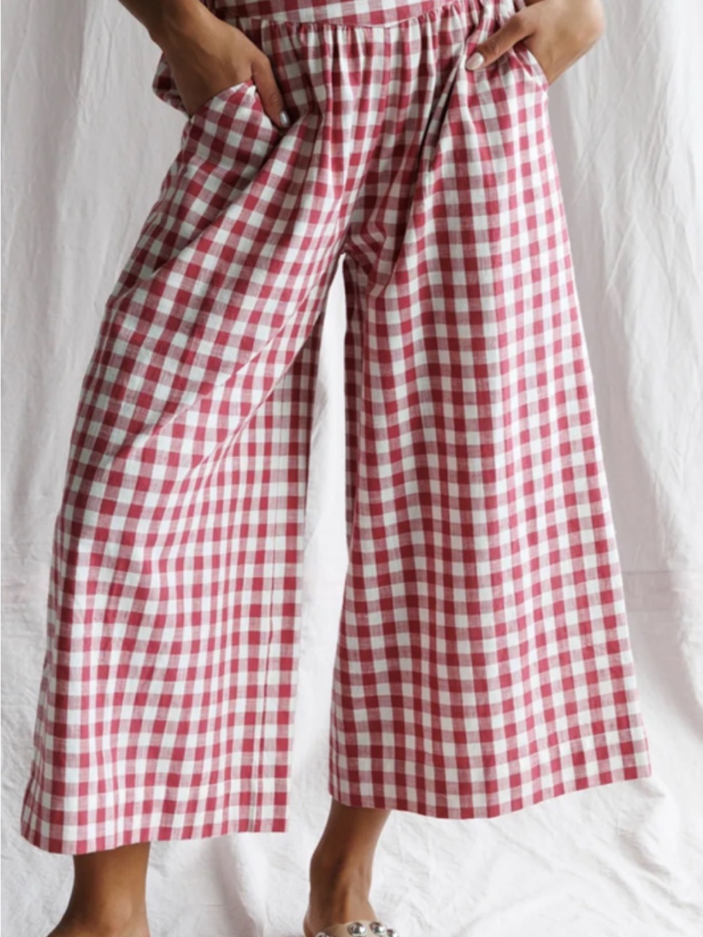 Red Check Pants - Picture 3 of 4